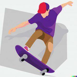 skateboarder doing tricks